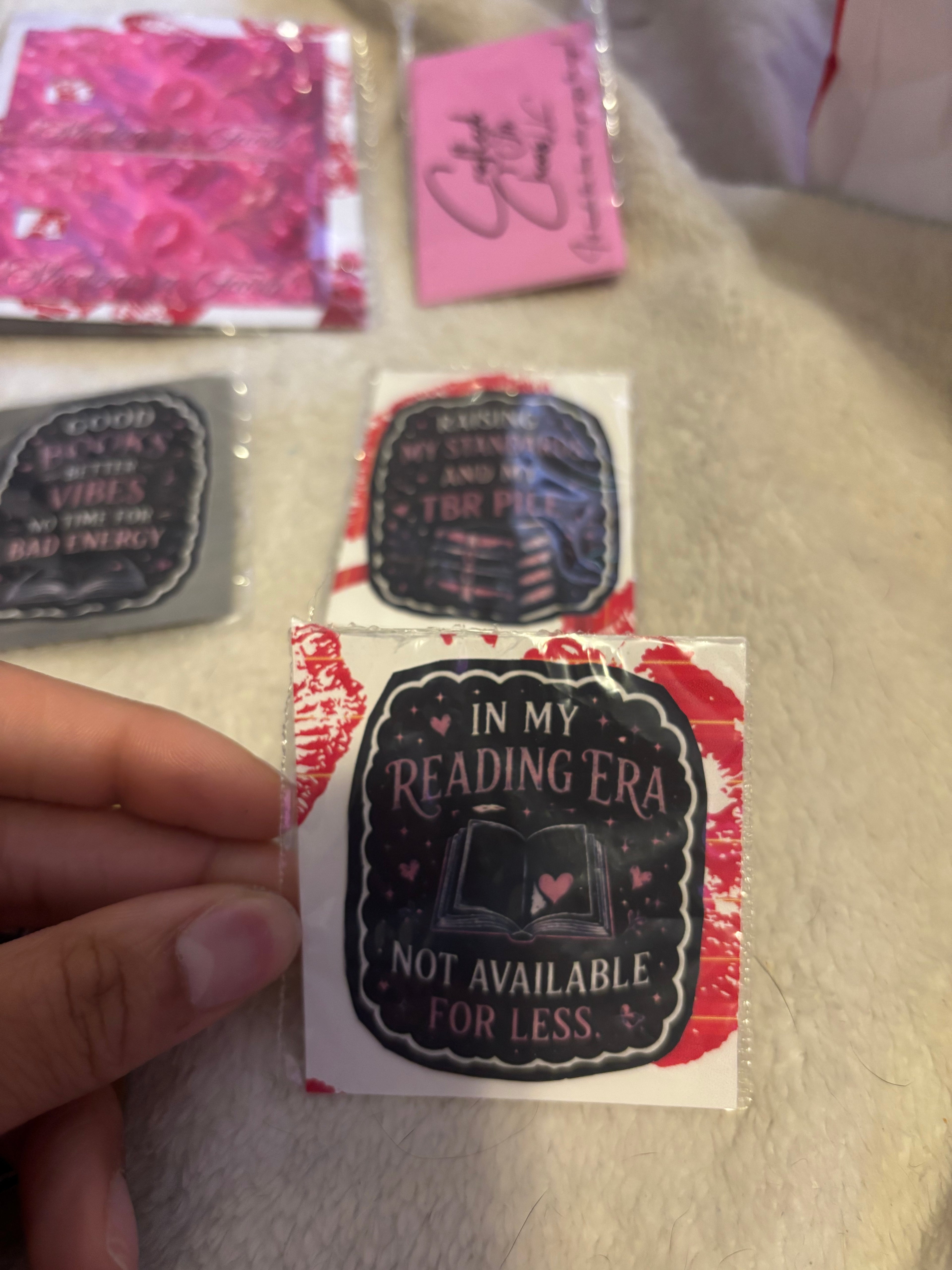 Book themed stickers