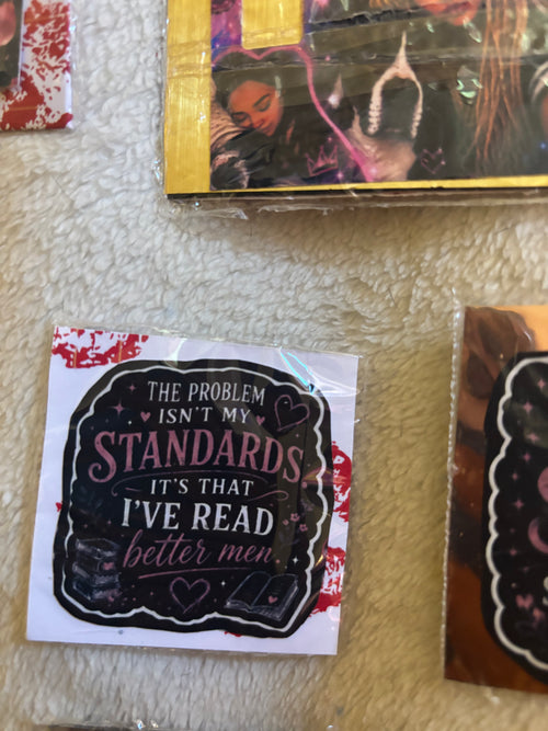 Book themed stickers